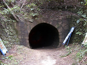 細川柱本隧道：西側坑門