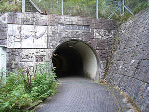 三津坂歩道トンネル：西側坑門