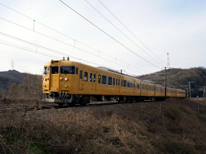 和気行上り列車