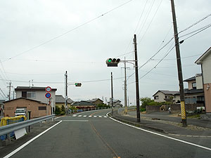 市道村櫛10号線への道